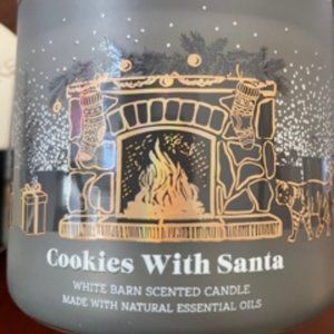 NWT White Barn "Cookies With Santa" Candle